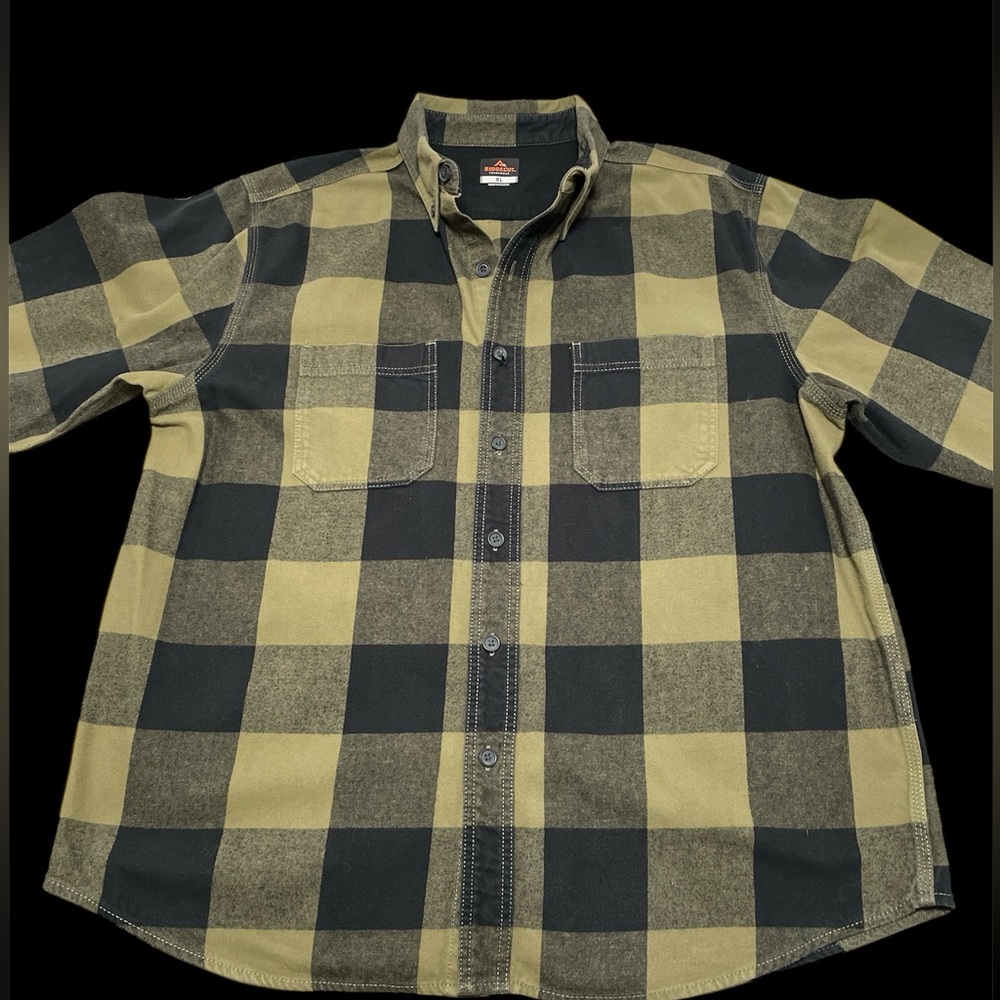Ridgecut Green & Black Buffalo Plaid Midweight Flannel Shirt
